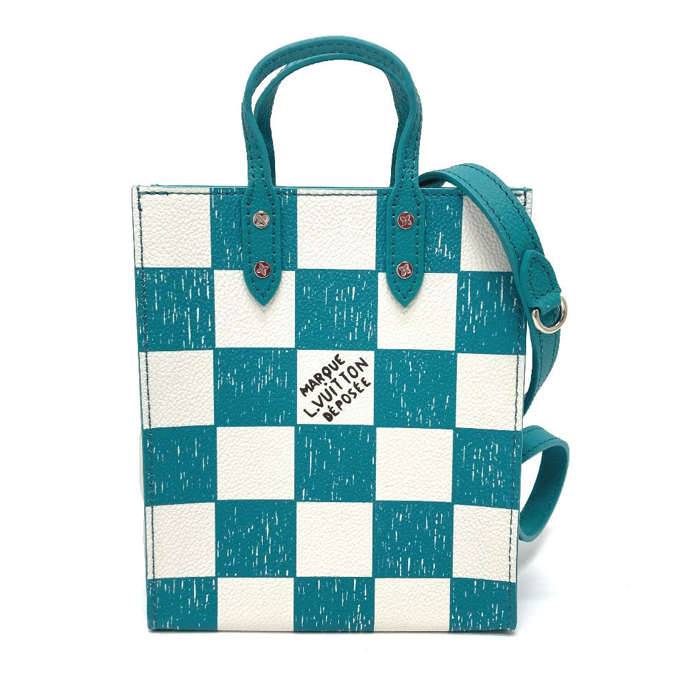 LOUIS VUITTON Shoulder Bag N60495 leather Blue type damier checkerboard Sac PlatXS