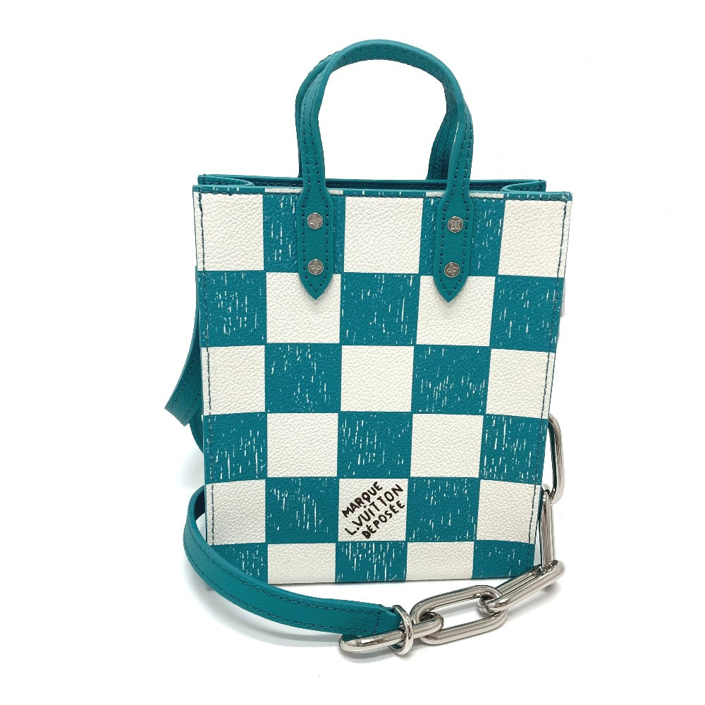 LOUIS VUITTON Shoulder Bag N60495 leather Blue type damier checkerboard Sac PlatXS