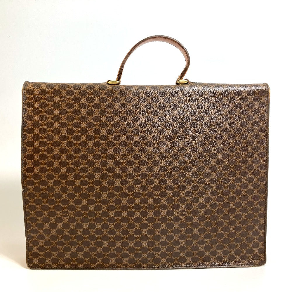 CELINE Business bag PVC / Leather Brown Macadam vintage unisex(Unisex)