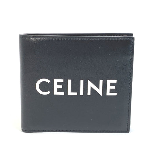 CELINE Folded wallet 10C873DME leather black logo Bi-fold wallet Women(Unisex)