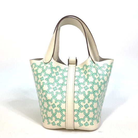 HERMES Handbag Swift green Picotan lock micro micro 14 Women Used