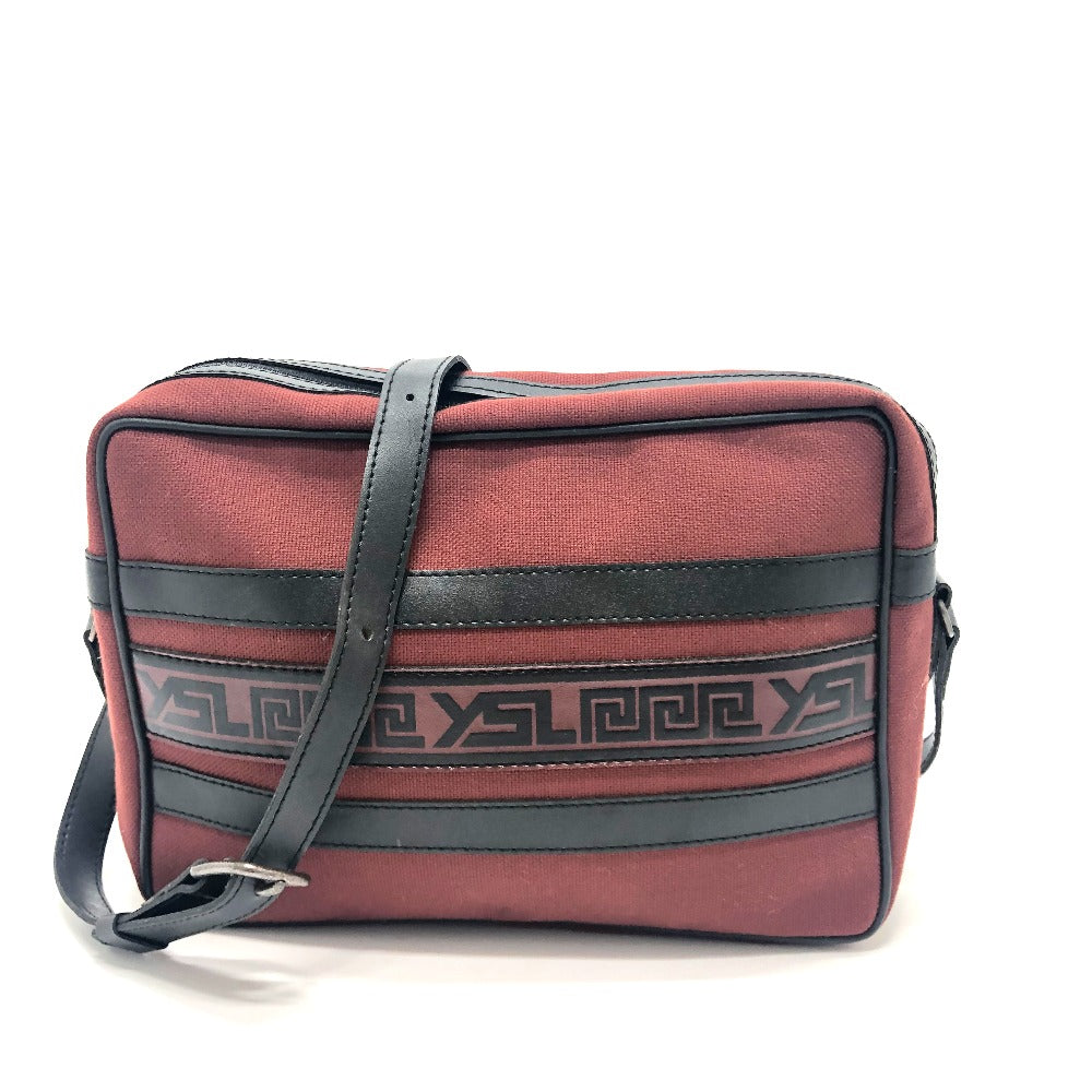 YVES SAINT LAURENT Shoulder Bag Canvas / leather Red logo Shoulder bag/logo unisex(Unisex)