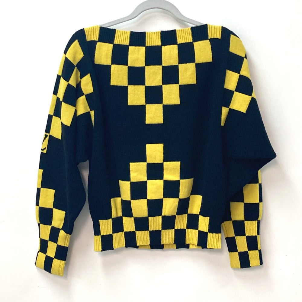 LOUIS VUITTON sweater Wool, Cashmere By color apparel checkerboard knit Women L