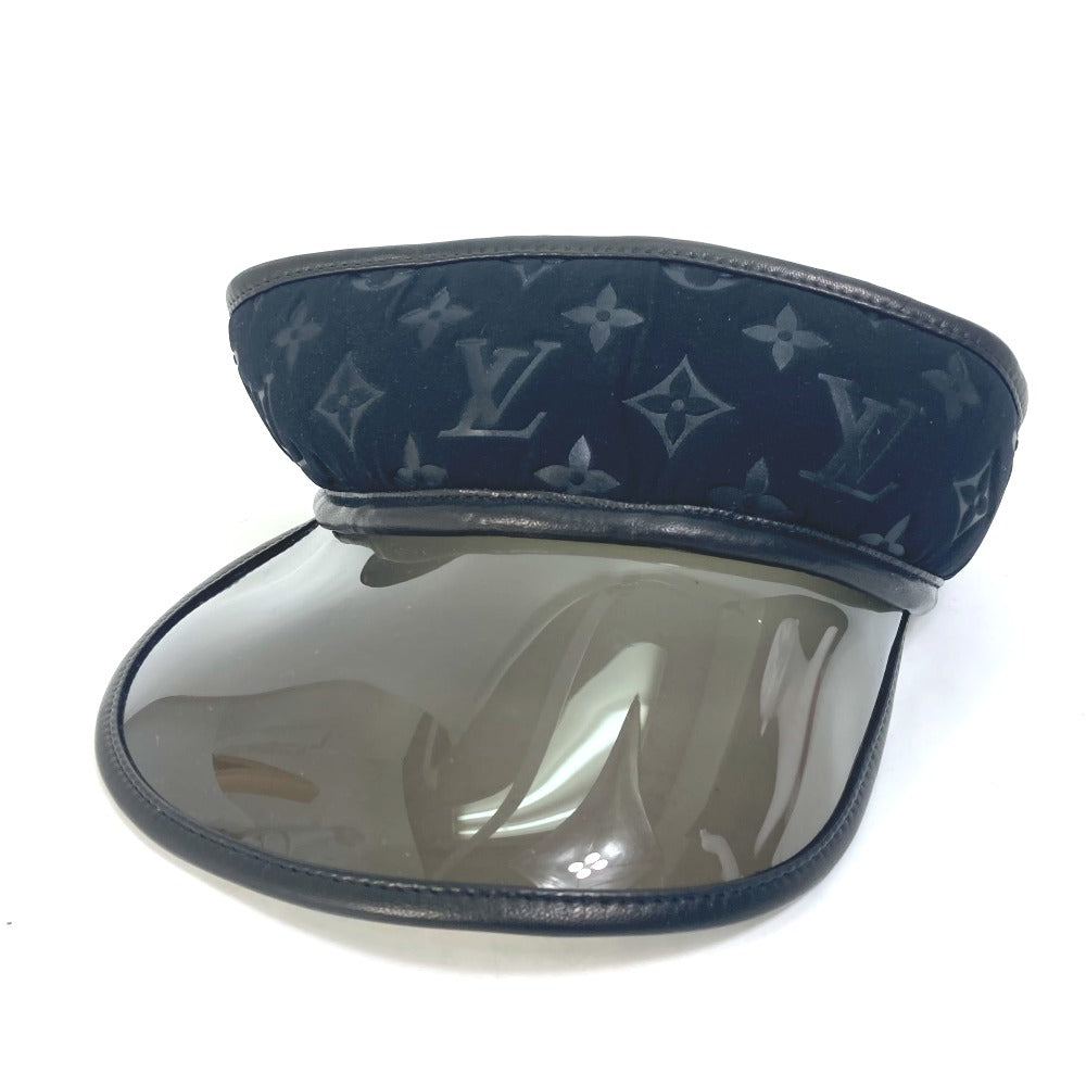 LOUIS VUITTON Sun visor Nylon black Monogram Women