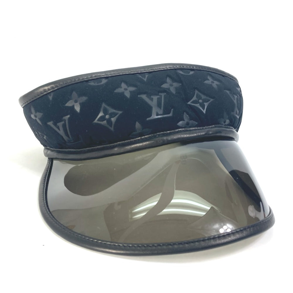 LOUIS VUITTON Sun visor Nylon black Monogram Women