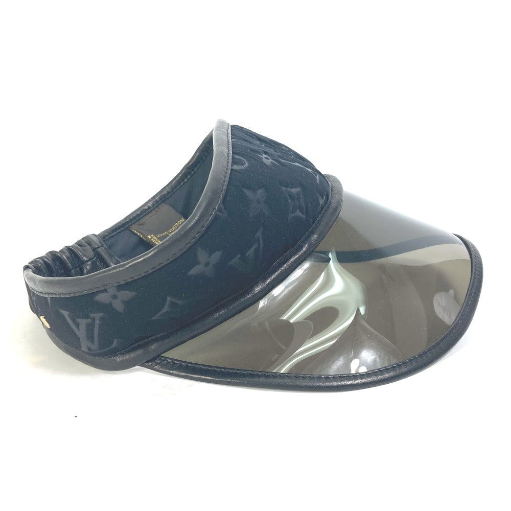 LOUIS VUITTON Sun visor Nylon black Monogram Women