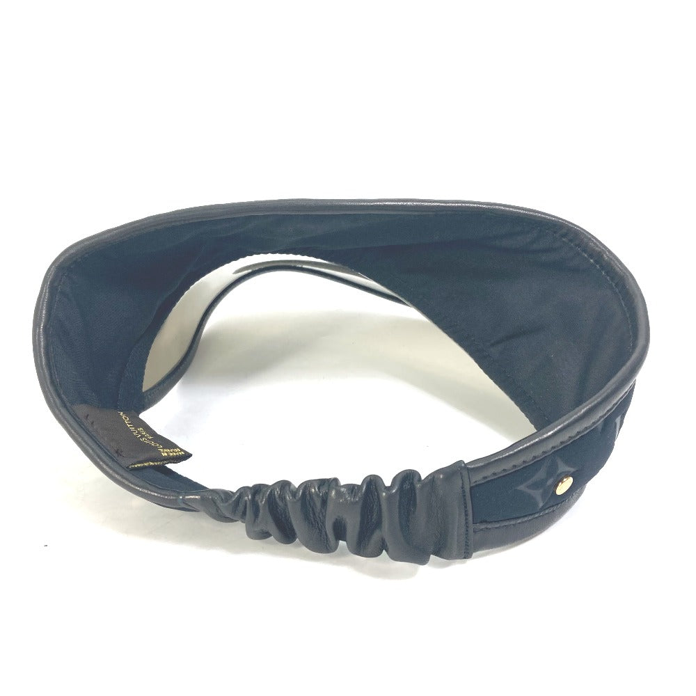 LOUIS VUITTON Sun visor Nylon black Monogram Women