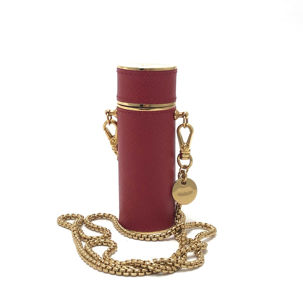 PRADA Accessory case saffiano leather Red Lip case Women