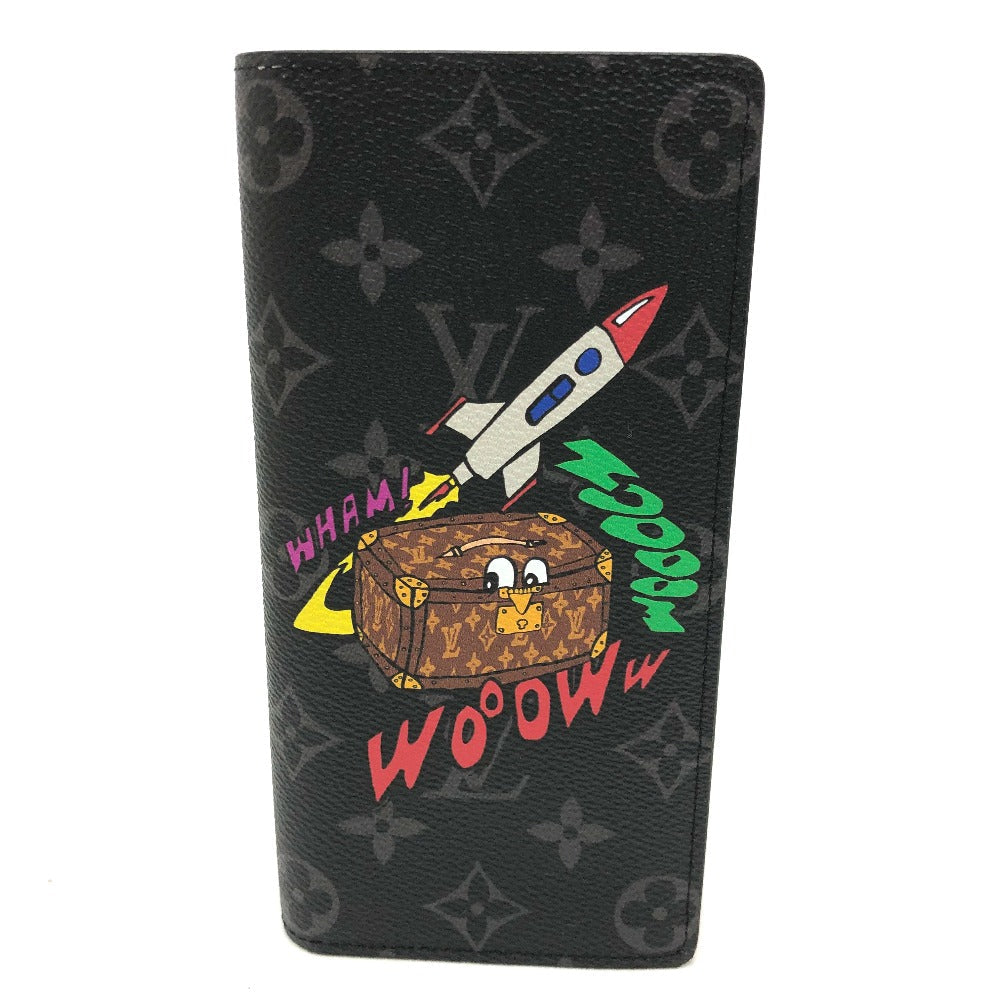 LOUIS VUITTON Long Wallet Purse M80931 Monogram Eclipse Canvas black Monogram Eclipse Portefeuille Braza mens
