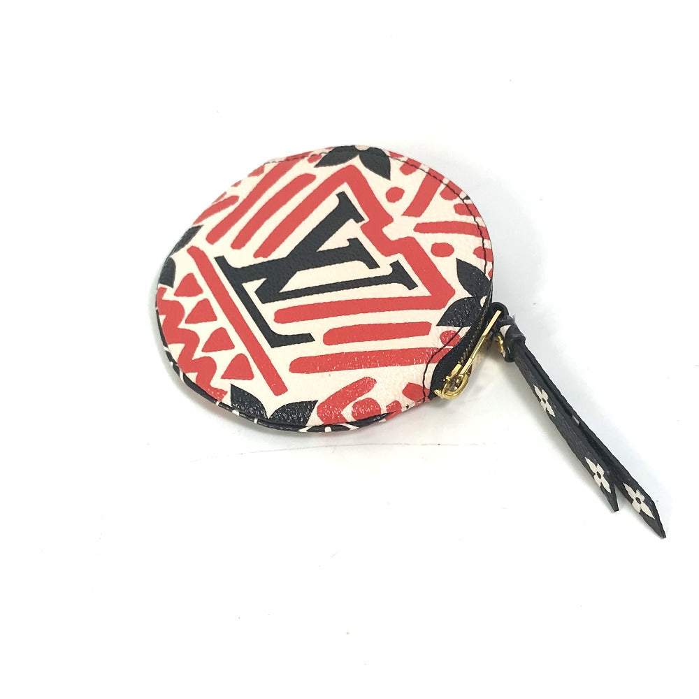 LOUIS VUITTON Coin case M69505 Monogram canvas Red x white x black LV Clafoutis Portonet Ron Women