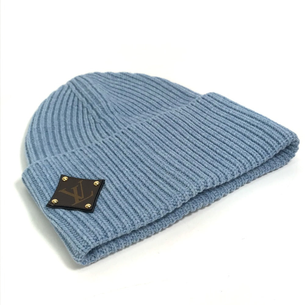 LOUIS VUITTON Knit hat wool blue Monogram Bonnet LV mens