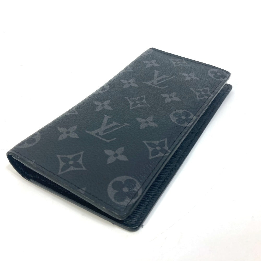LOUIS VUITTON Long Wallet Purse M61697 Monogram Eclipse Canvas black Monogram Eclipse Portefeuille Braza mens