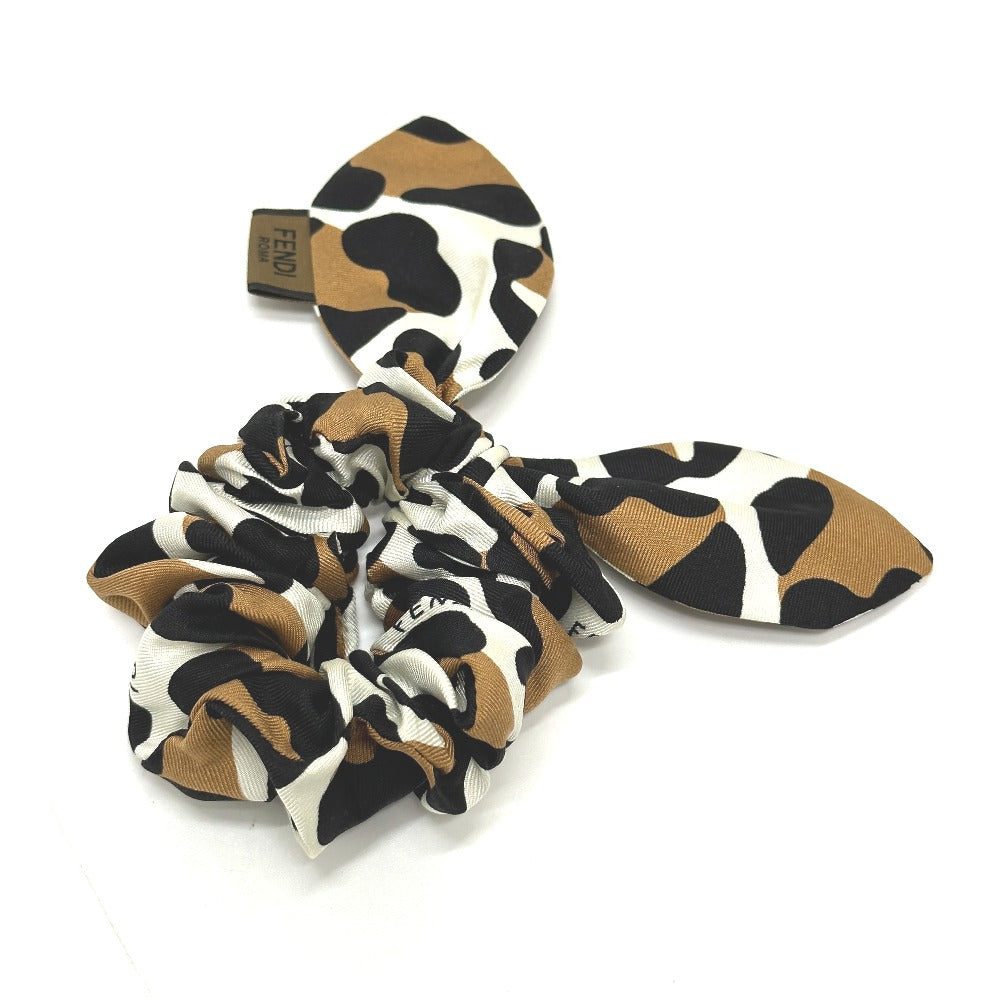 FENDI hair accessory silk Brown Leopard hair accessory Women