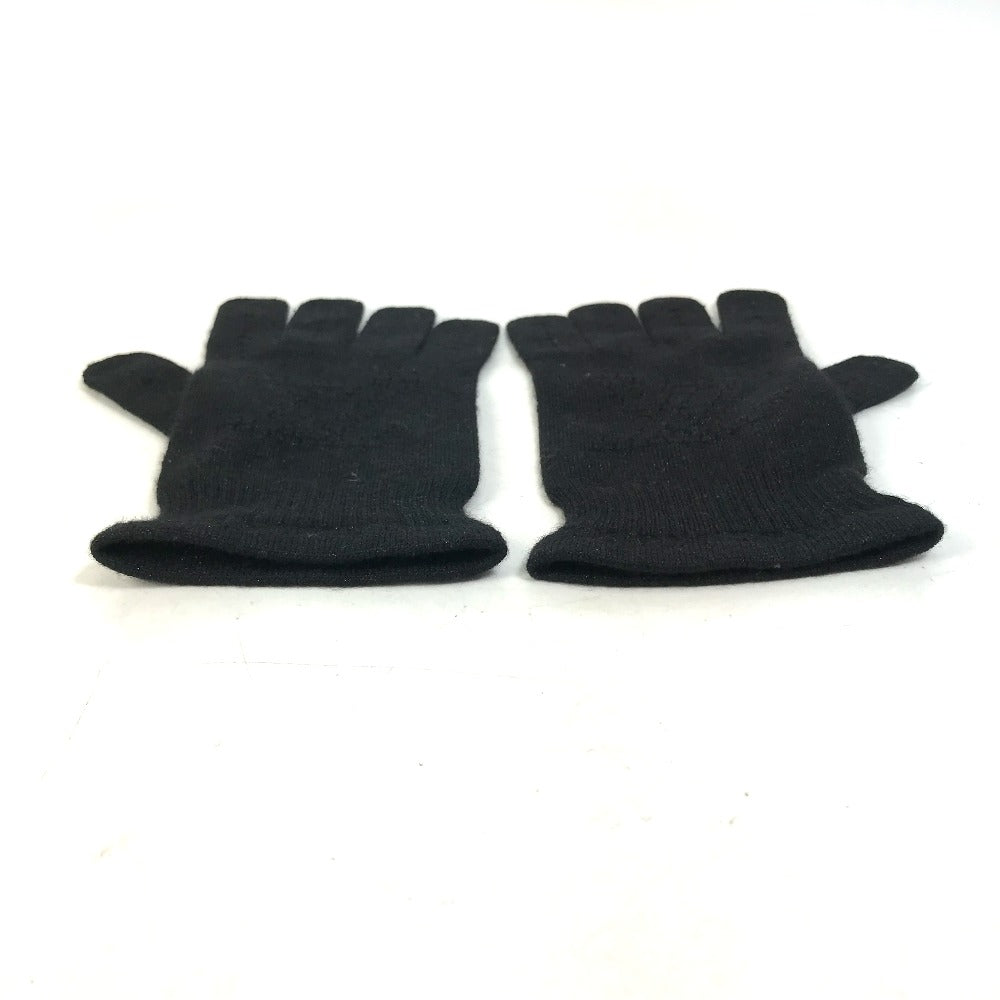 LOUIS VUITTON gloves Cashmere, Silk black LV logo Women