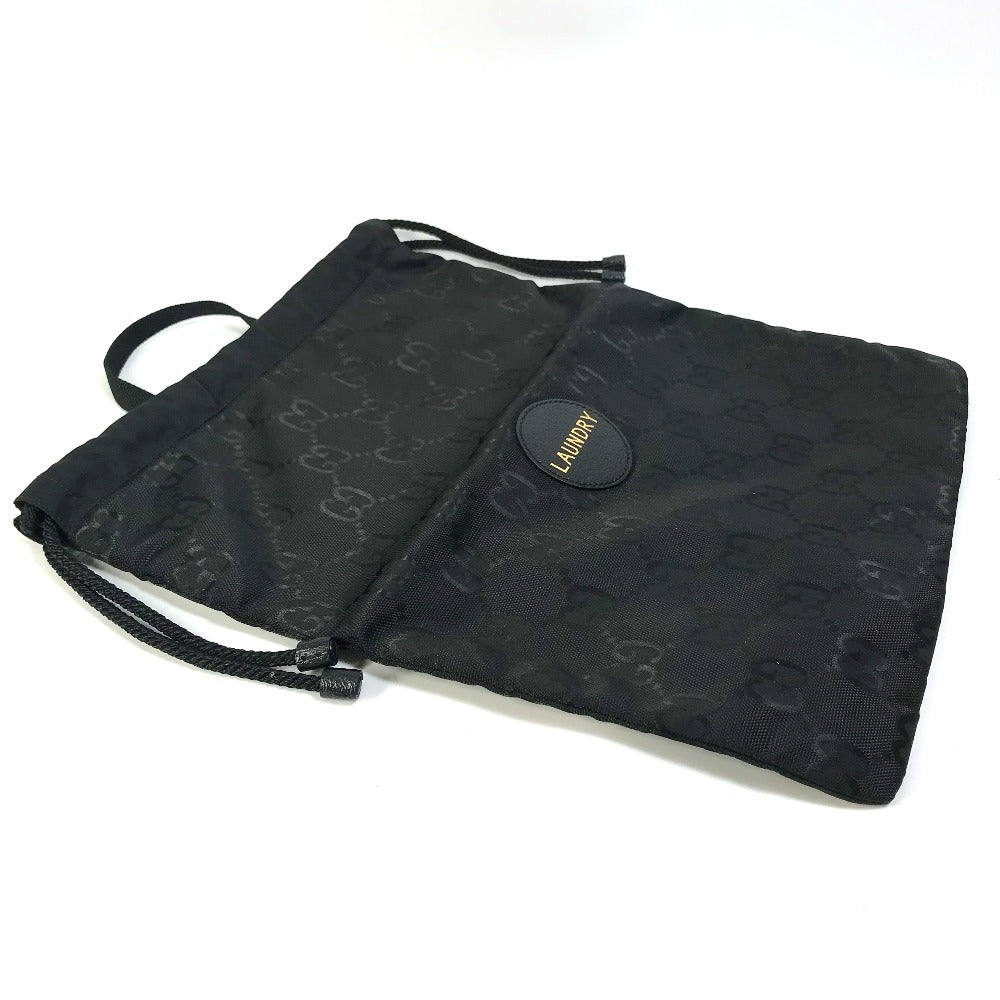 GUCCI Handbag 674247 Nylon black GG laundry bag
