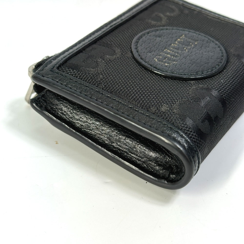 GUCCI Coin case 657587 leather black GG Off the grid Women