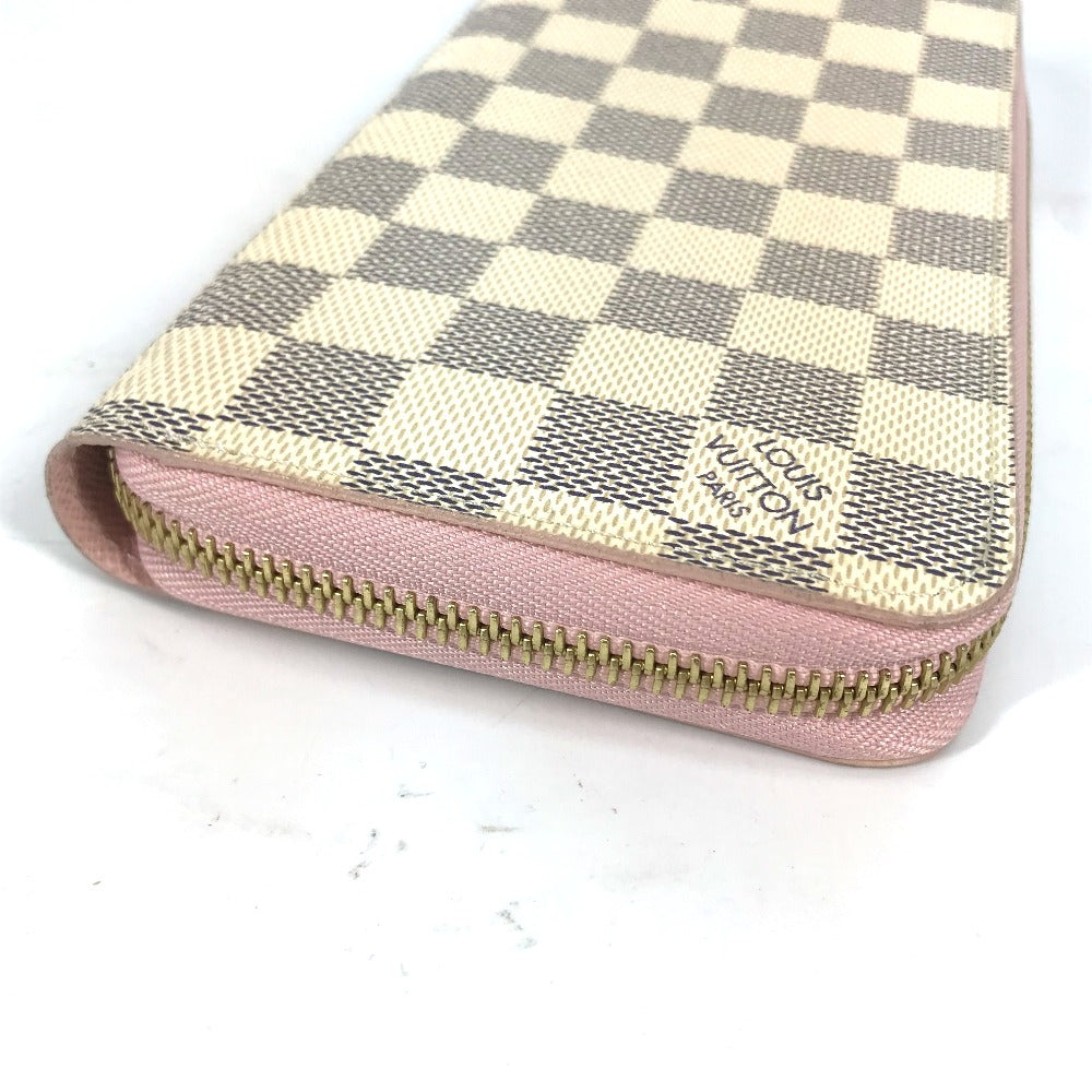 LOUIS VUITTON Long Wallet Purse N63503 Damier Azur Canvas white Damier Azur Zippy wallet Women