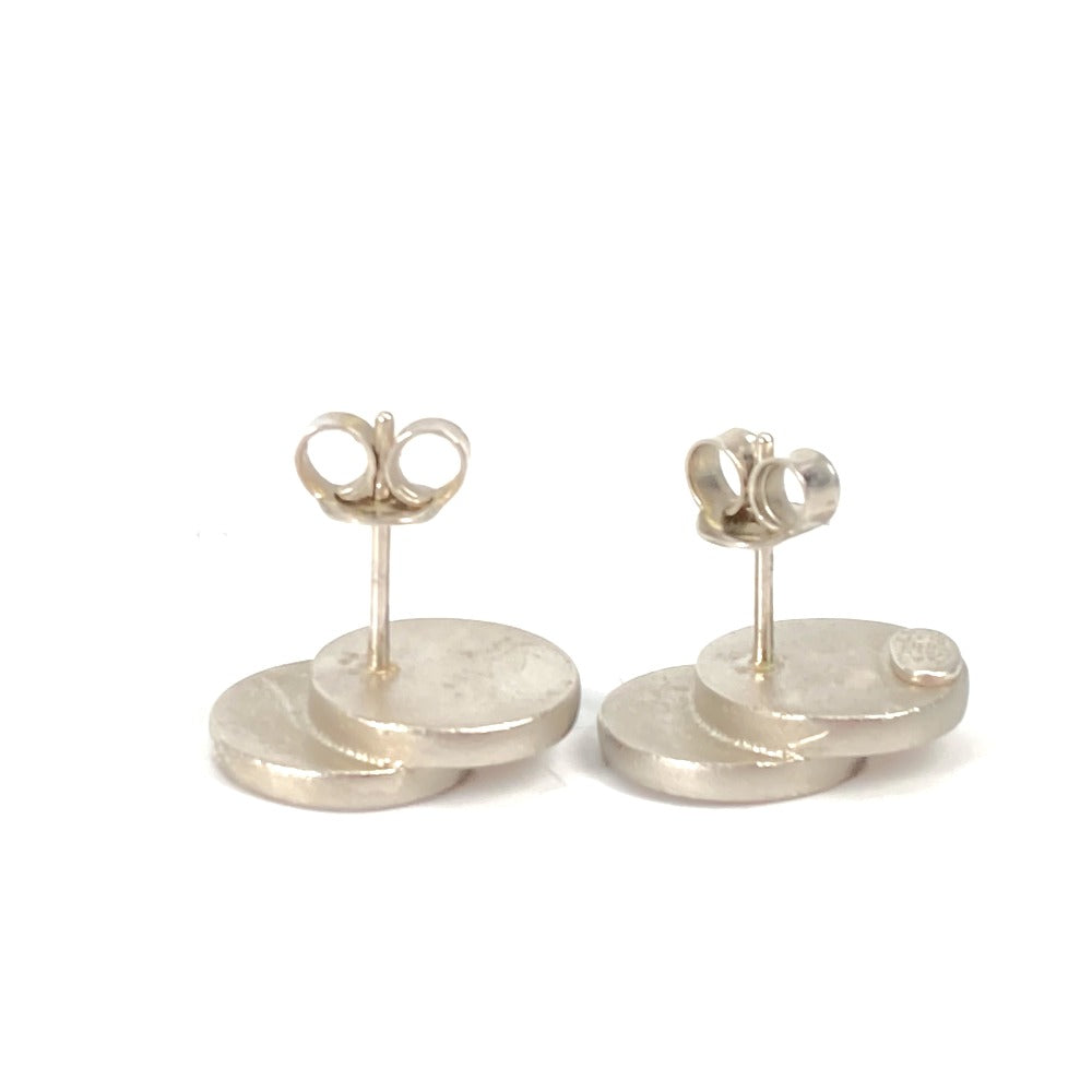 CHANEL Pierce metal Silver CC COCO Mark 99C Double circle Women