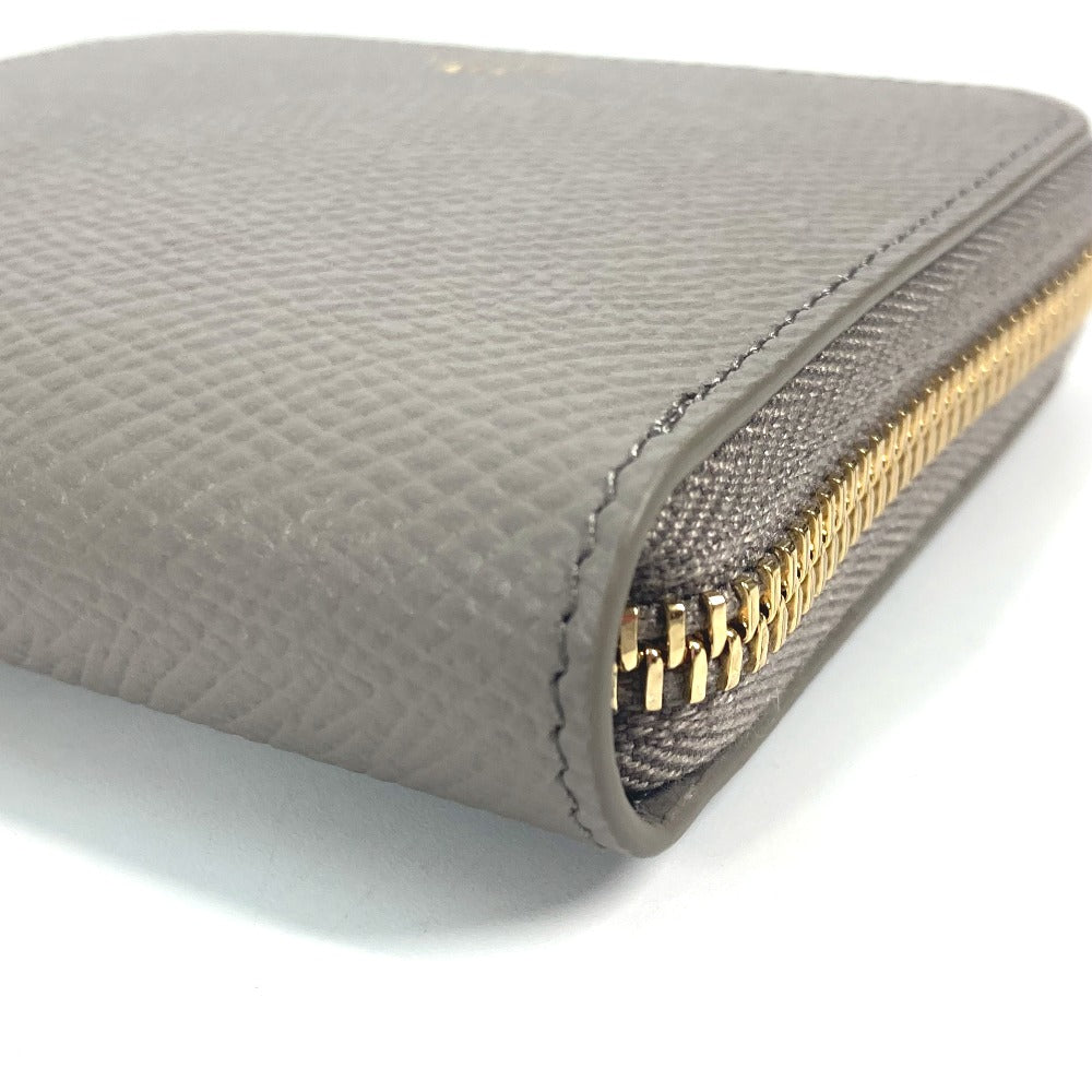 CELINE Folded wallet 10L203BEL.10BL leather gray Compact wallet Small Zip Wallet Essential Women