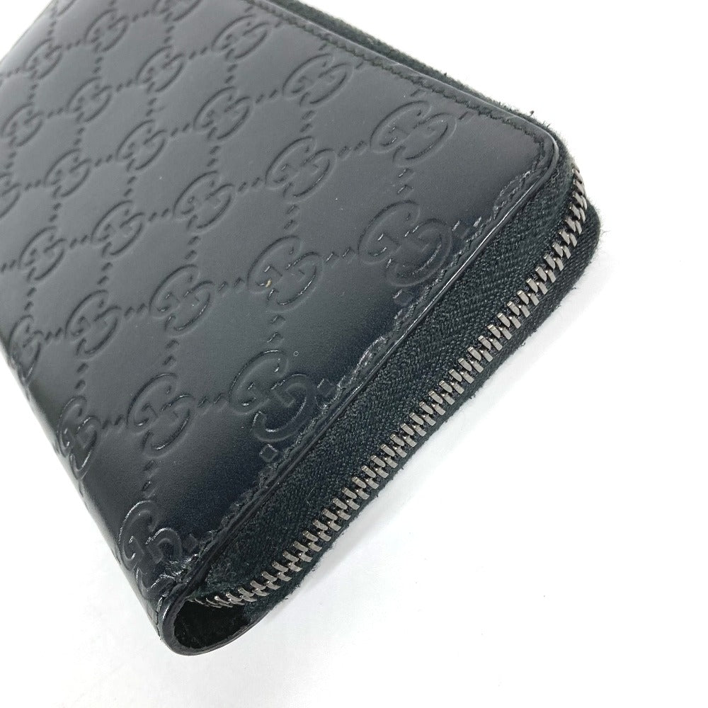 GUCCI Long Wallet Purse 307987 Sima leather black Guccisima GG Long wallet Women