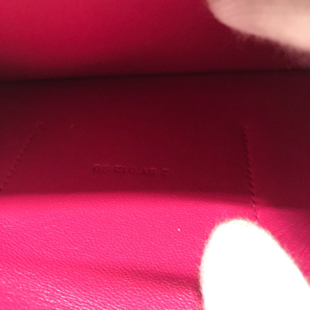 HERMES Long Wallet Purse Leather, Evercolor pink Dogon GM