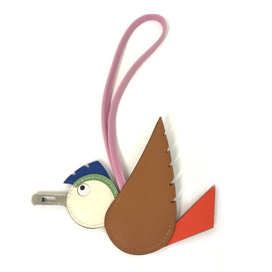HERMES charm Epsom, Chevre gold birdie charm Women Used
