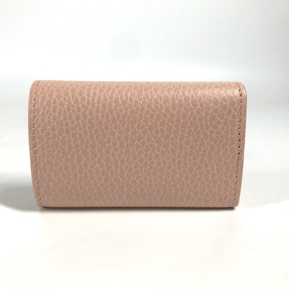 GUCCI Key case Key holder  456118 leather pink GG Marmot Double G Women