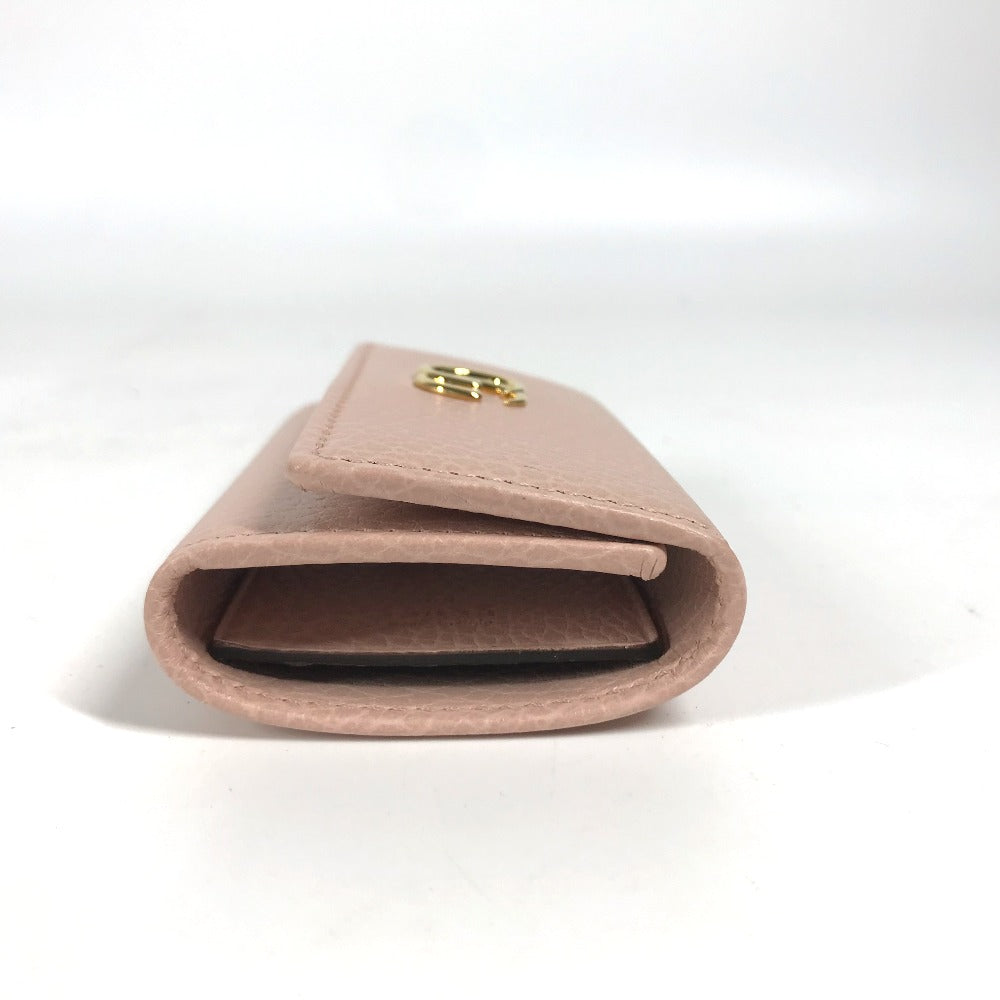 GUCCI Key case Key holder  456118 leather pink GG Marmot Double G Women