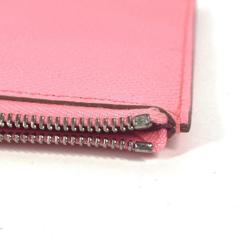 HERMES Clutch bag Epsom Brown x pink With porch Calvi GM unisex(Unisex) Used