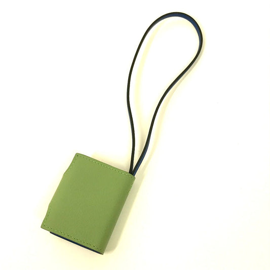 HERMES charm Evercalf, Swift green Bicolor Charm Ulysse Nano Women Used