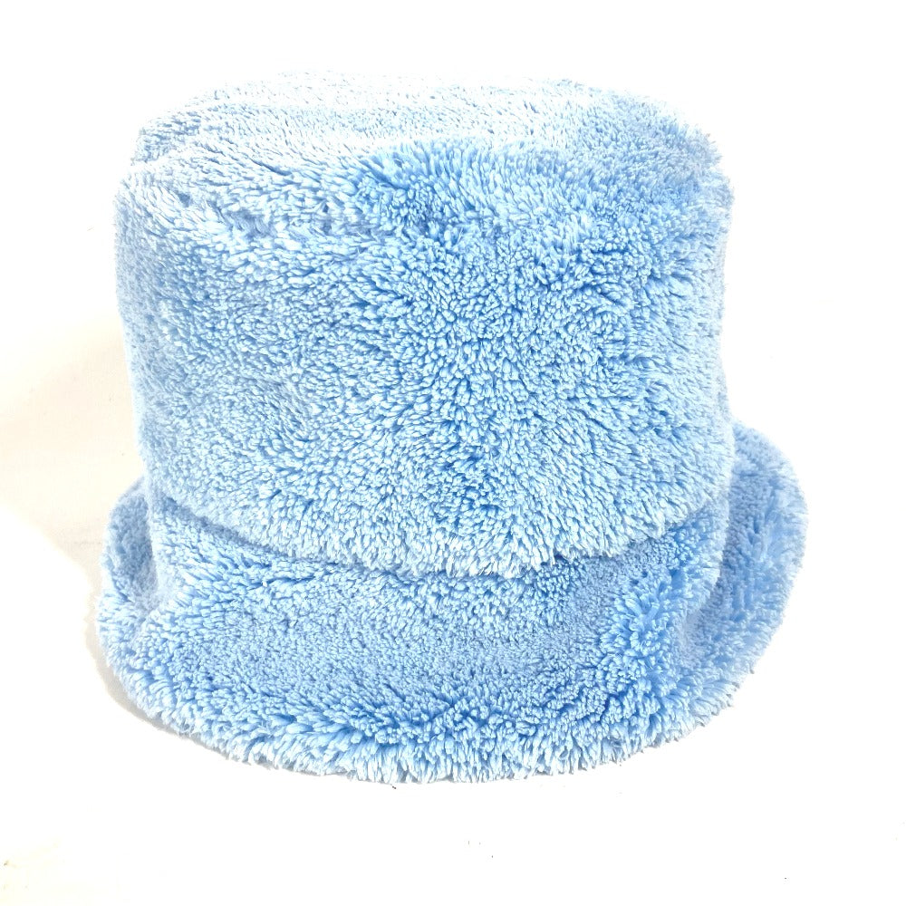 PRADA hat 1HC137 polyester blue fur logo Women S