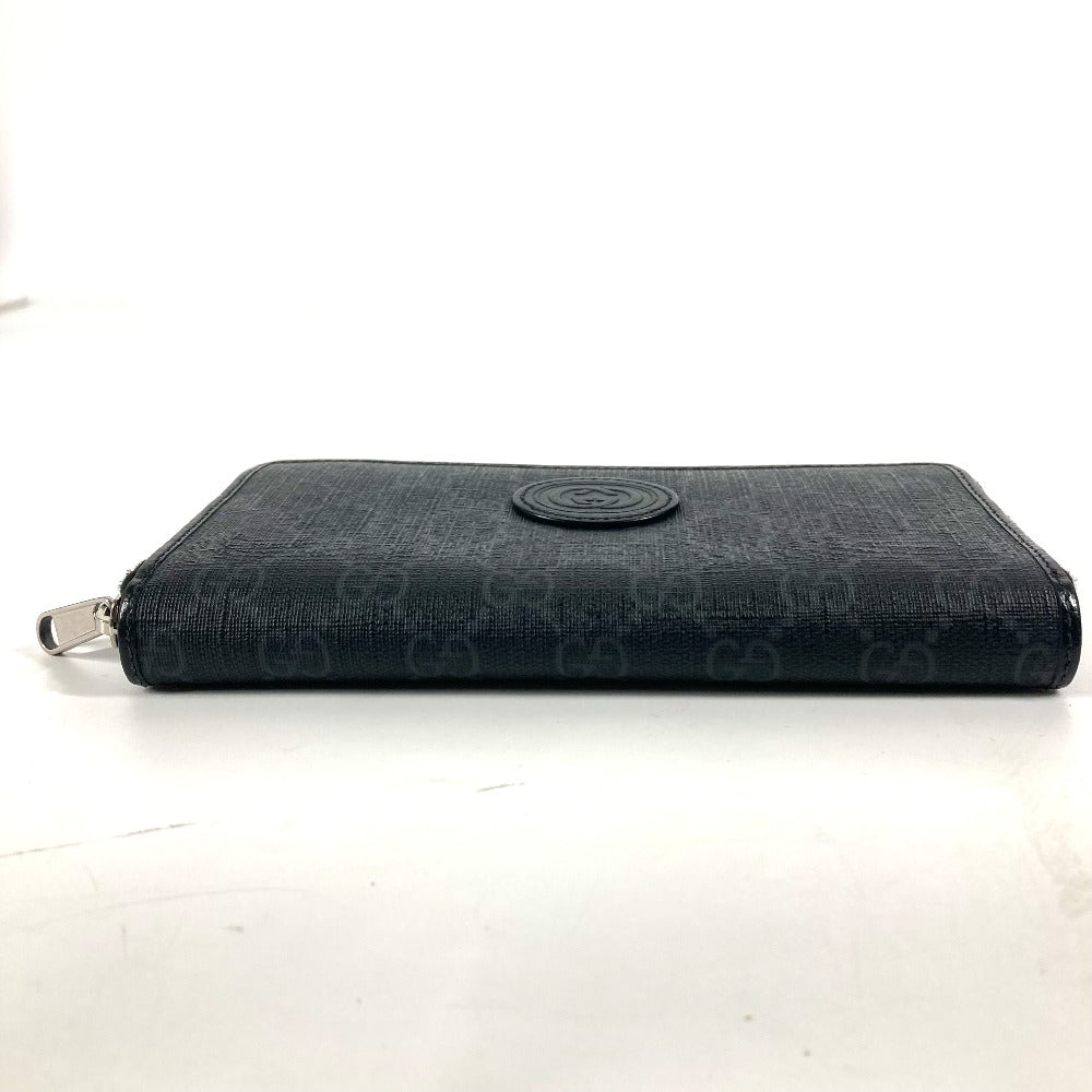 GUCCI Long Wallet Purse 673003 GG Supreme Canvas black GG Supreme Interlocking G zip-around wallet mens