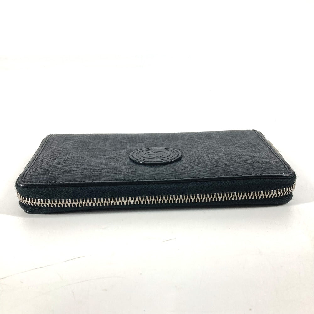 GUCCI Long Wallet Purse 673003 GG Supreme Canvas black GG Supreme Interlocking G zip-around wallet mens