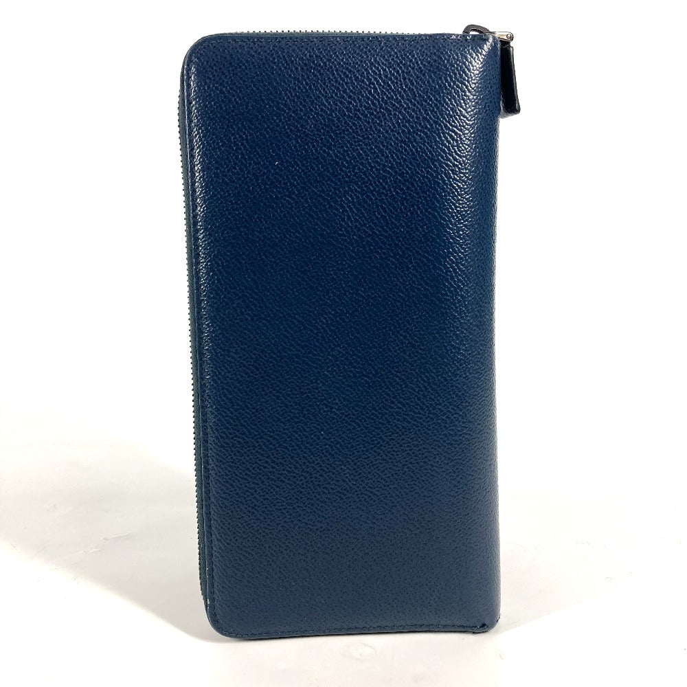 PRADA Long Wallet Purse 2ML220 saffiano leather Navy logo Travel case mens