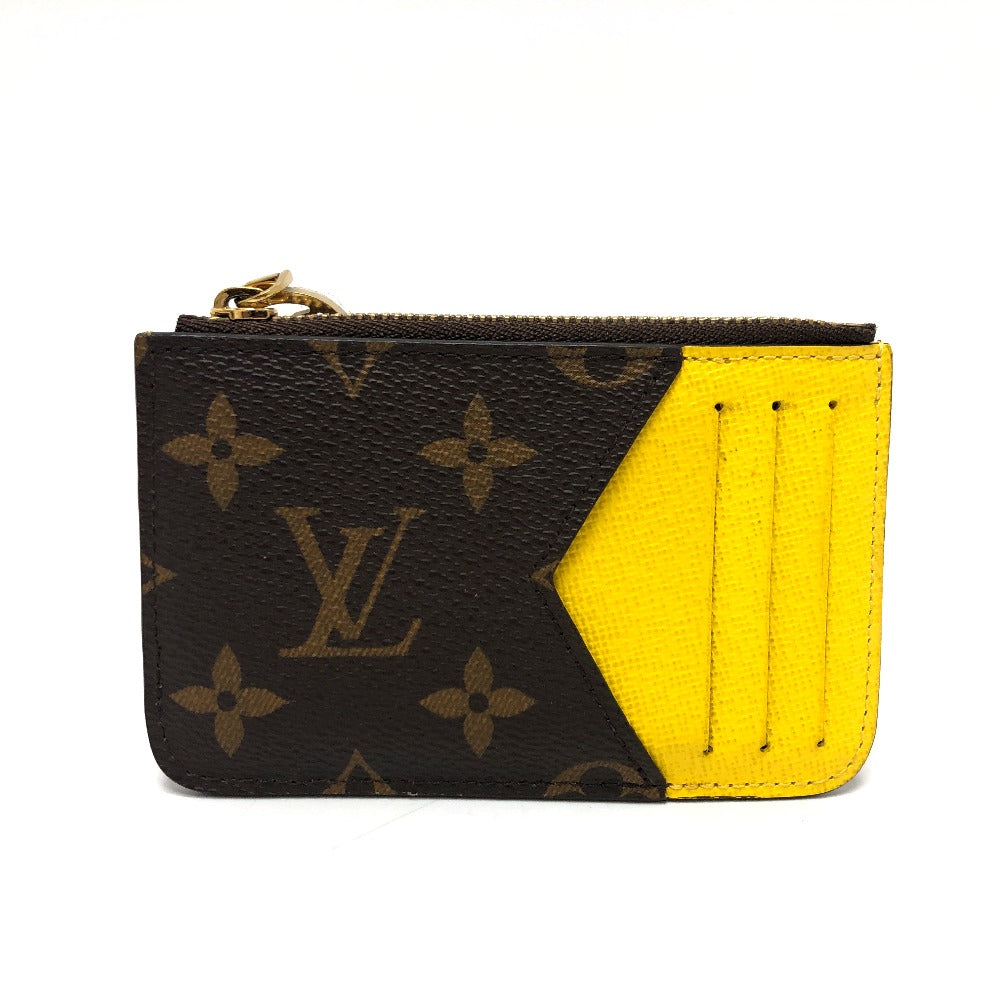 LOUIS VUITTON Coin case M81882 Monogram canvas Brown x yellow Monogram Porto Cult Romy mens