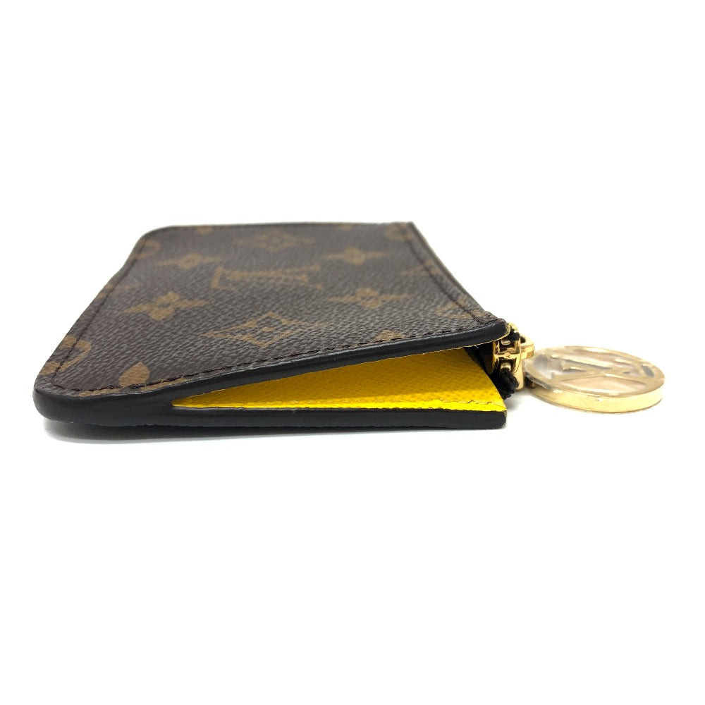 LOUIS VUITTON Coin case M81882 Monogram canvas Brown x yellow Monogram Porto Cult Romy mens