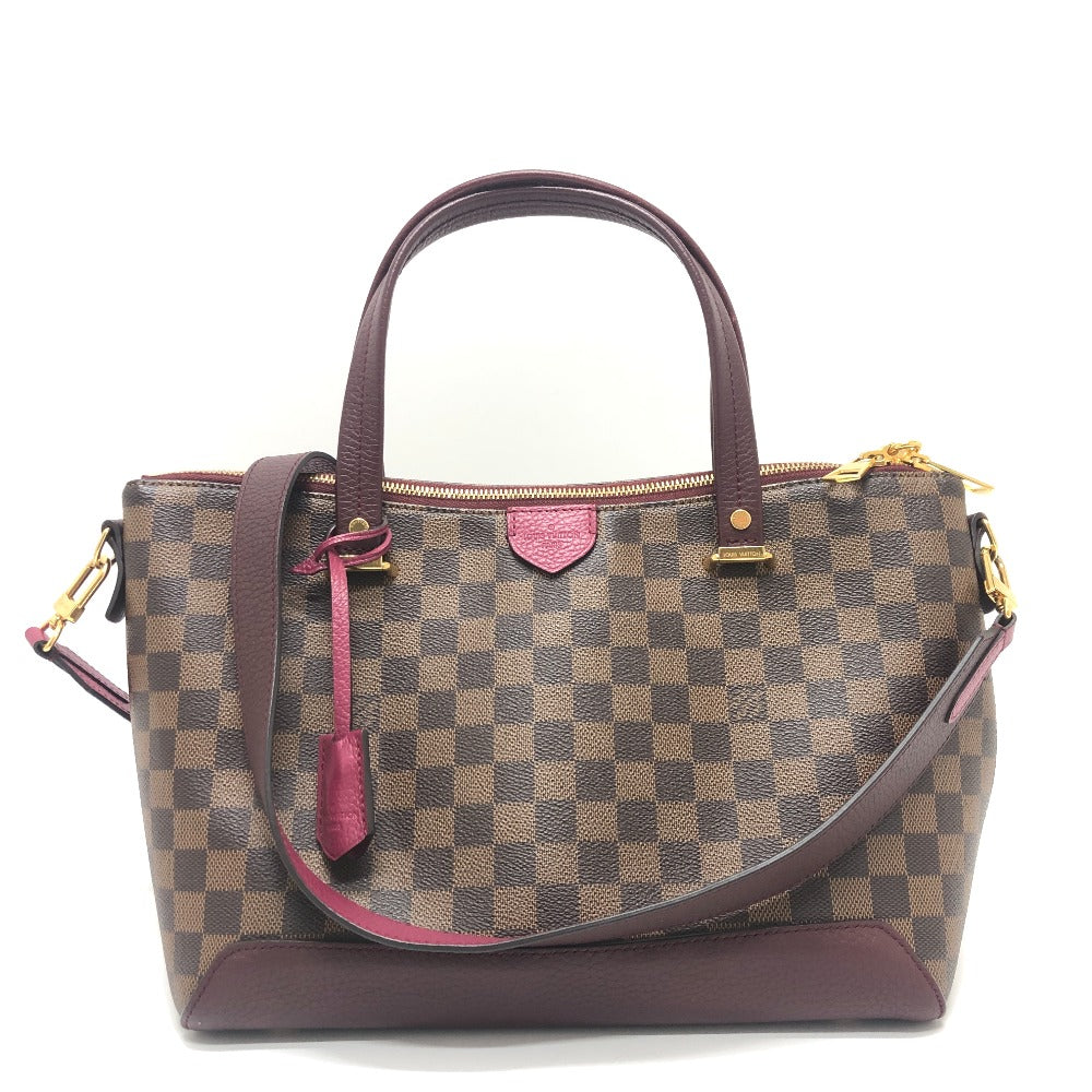 LOUIS VUITTON Handbag Damier canvas Brown x pink type Damier Hyde Park Women