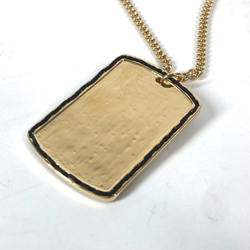 CHANEL Necklace Gold Plated gold B24C COCO Mark CC Dog Tag
