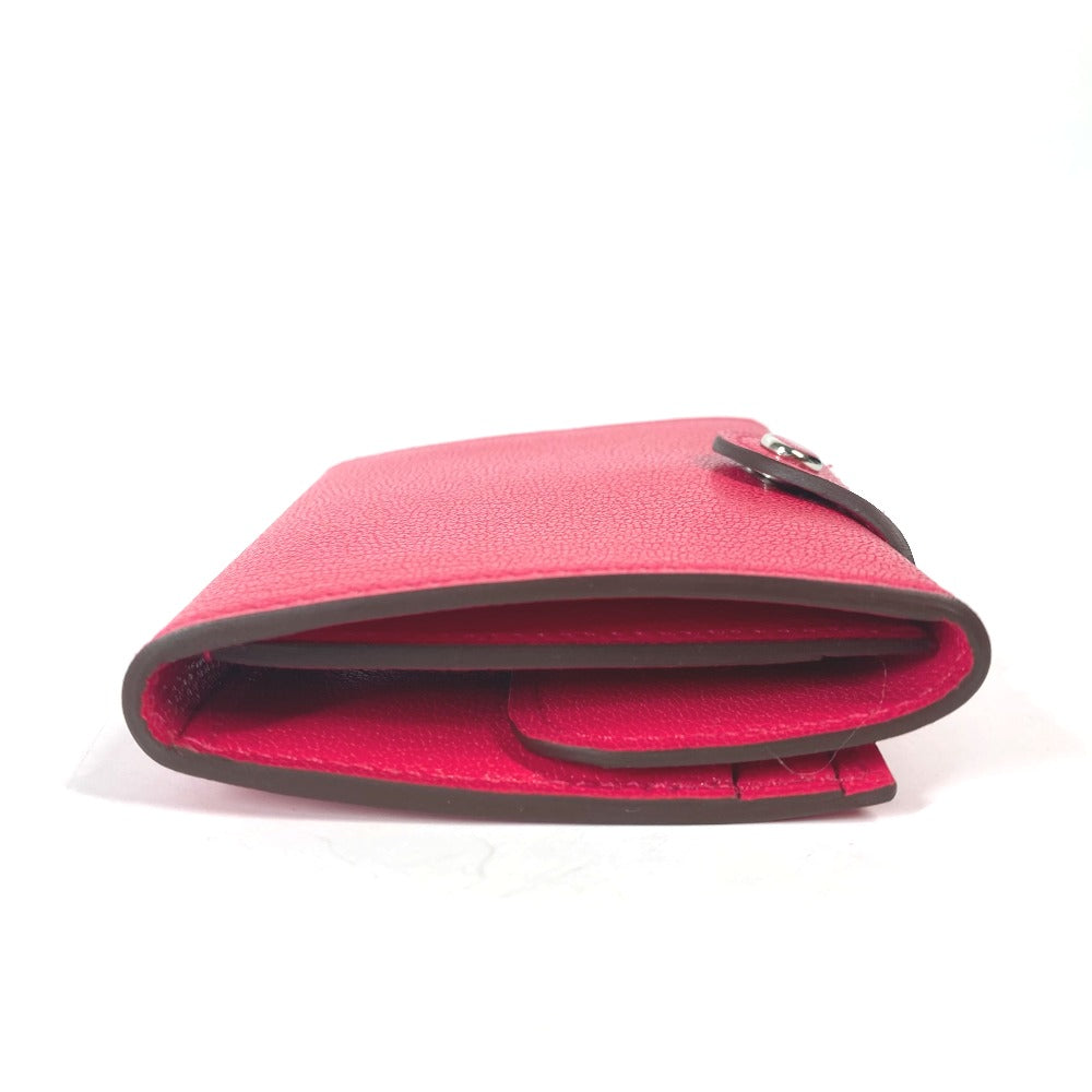 HERMES Folded wallet Shave pink Serie illiard compact Women