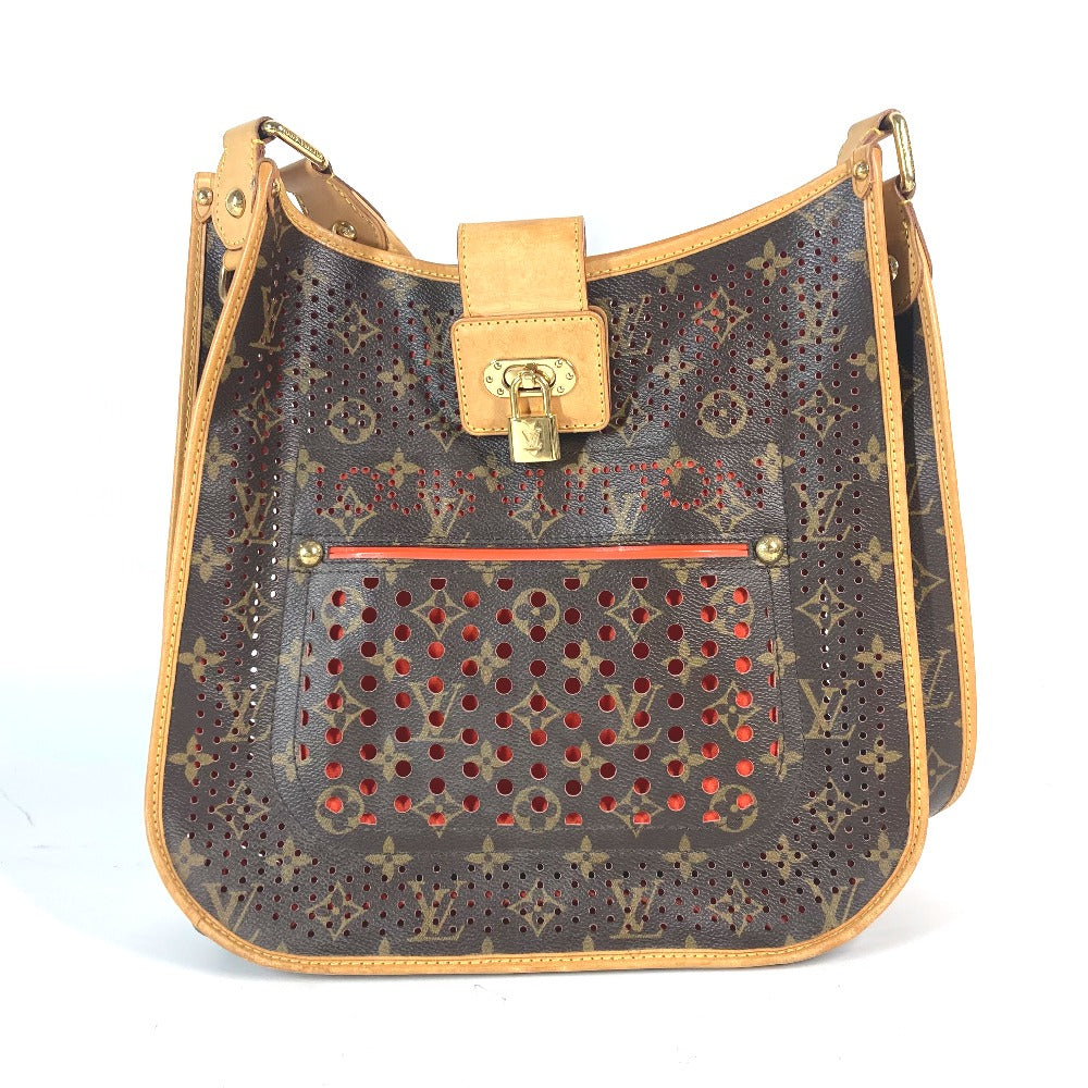LOUIS VUITTON Shoulder Bag M95174 Monogram canvas Brown x orange Monogram Perfo Punching Musette Women