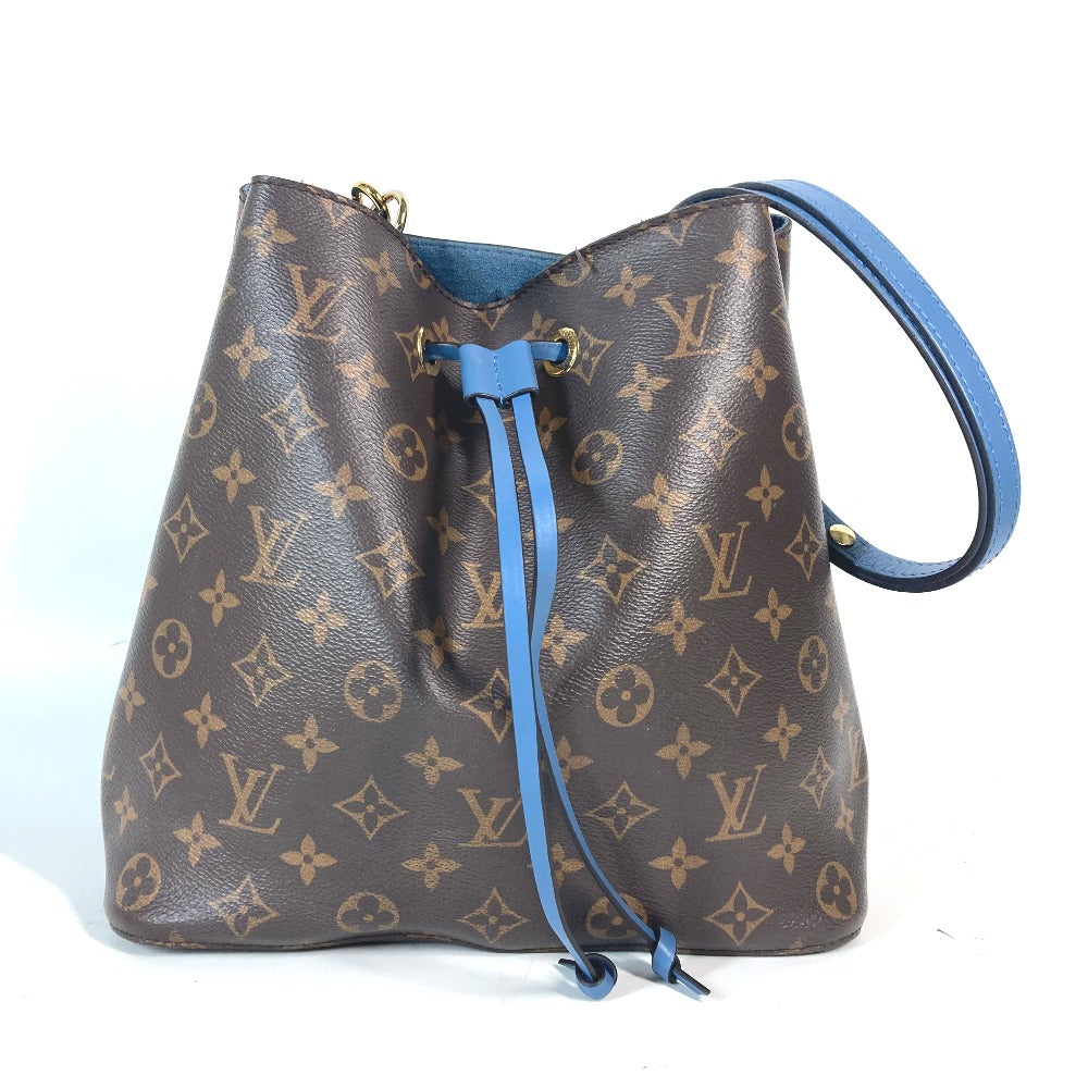 LOUIS VUITTON Shoulder Bag M43569 Monogram canvas Brown x blue Monogram Neonoe Women