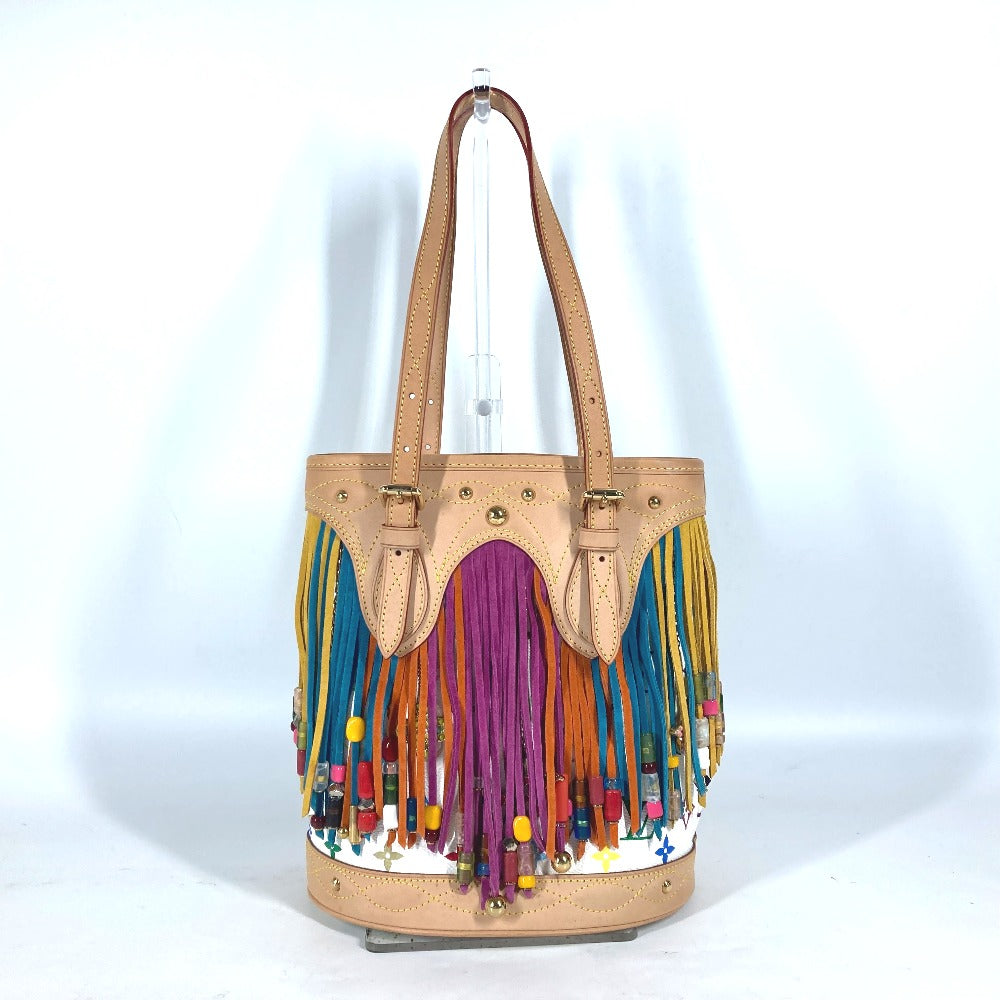 LOUIS VUITTON Shoulder Bag M40109 Monogram multicolor canvas white Monogram multicolor Bucket Flange