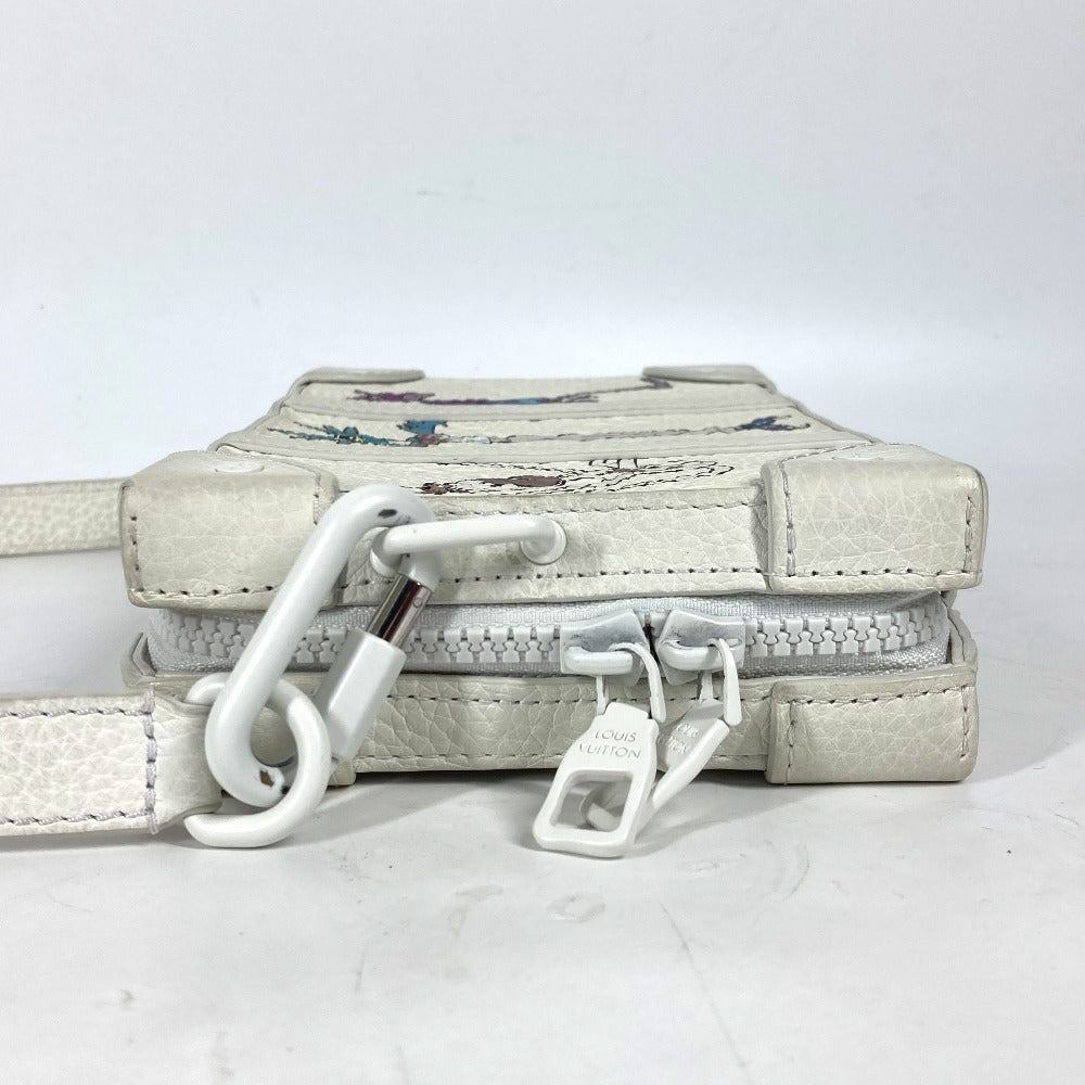 LOUIS VUITTON Shoulder Bag M80146 Taurillon Clemence Leather white LV Friends Monogram Soft Trunk