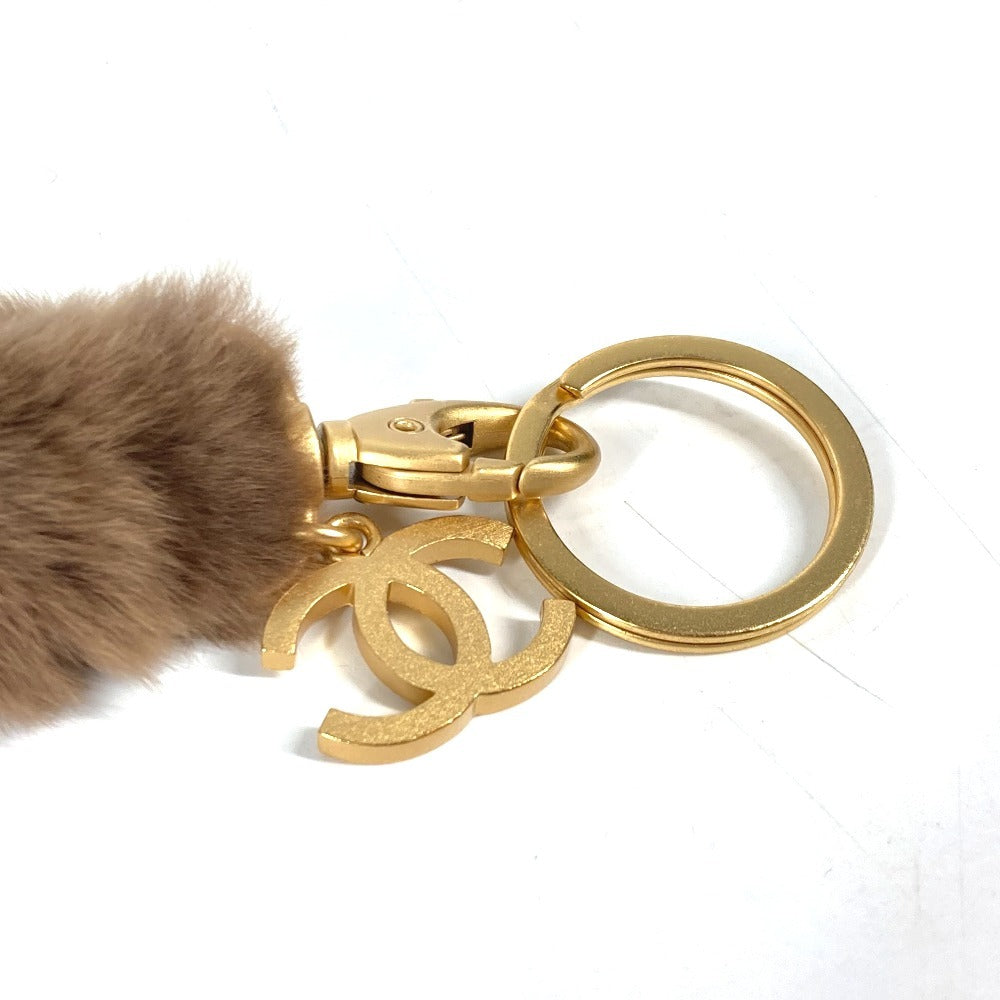 CHANEL strap Wiesel Brown fur CC COCO Mark Fur Neck Strap Women