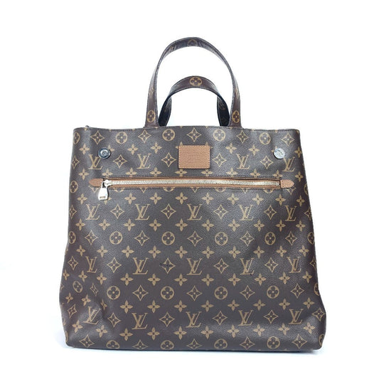 LOUIS VUITTON Shoulder Bag M50145 Taurillon Clemence Leather, Monogram Canvas Brown Monogram Cuir Tote EW mens