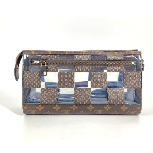 LOUIS VUITTON Clutch bag M81588 Plastics , Monogram Canvas Brown Monogram Chess Damier stand pouch