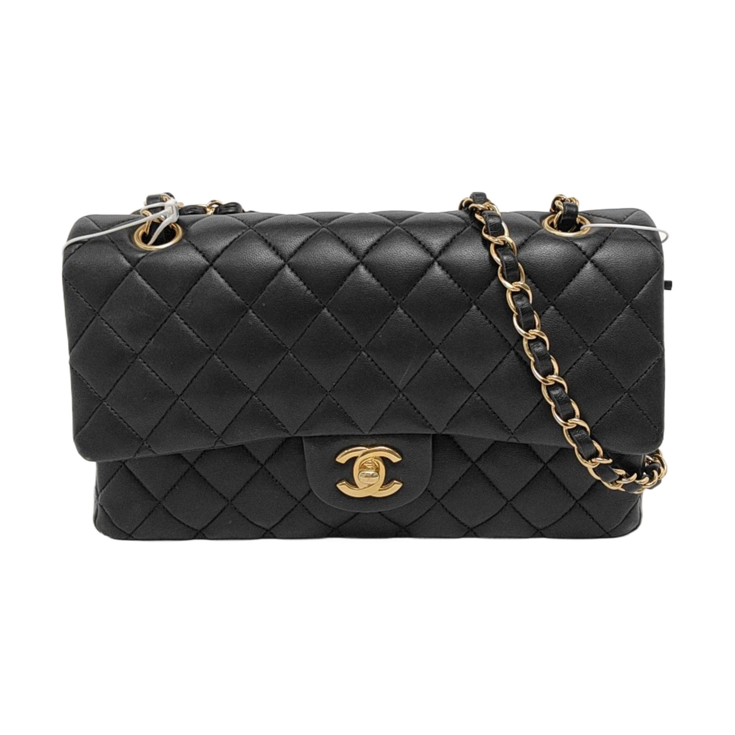 Chanel Timeless Classic Flap Medium Black Lambskin Leather Gold Hardware 2019