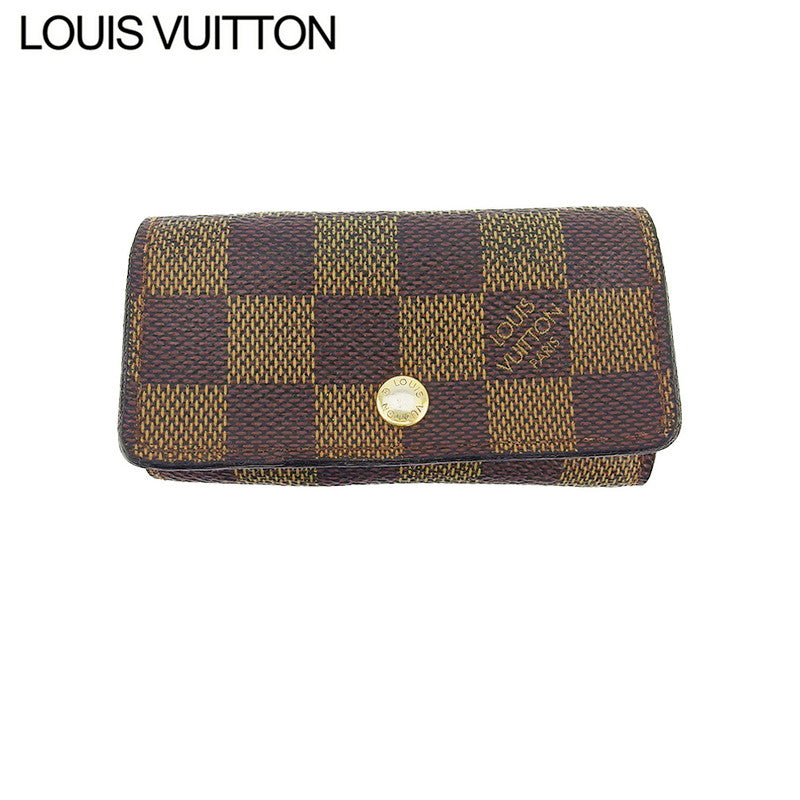 LOUIS VUITTON Key case Key holder  N62631 Brown beige gold Multicles4