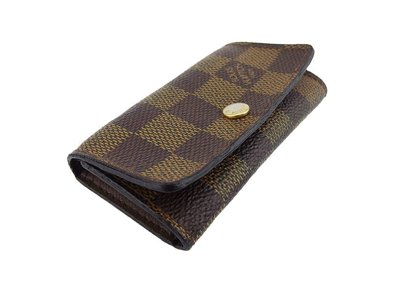 LOUIS VUITTON Key case Key holder  N62631 Brown beige gold Multicles4