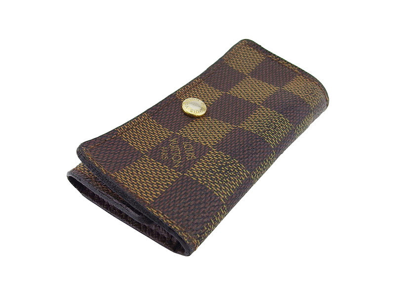 LOUIS VUITTON Key case Key holder  N62631 Brown beige gold Multicles4